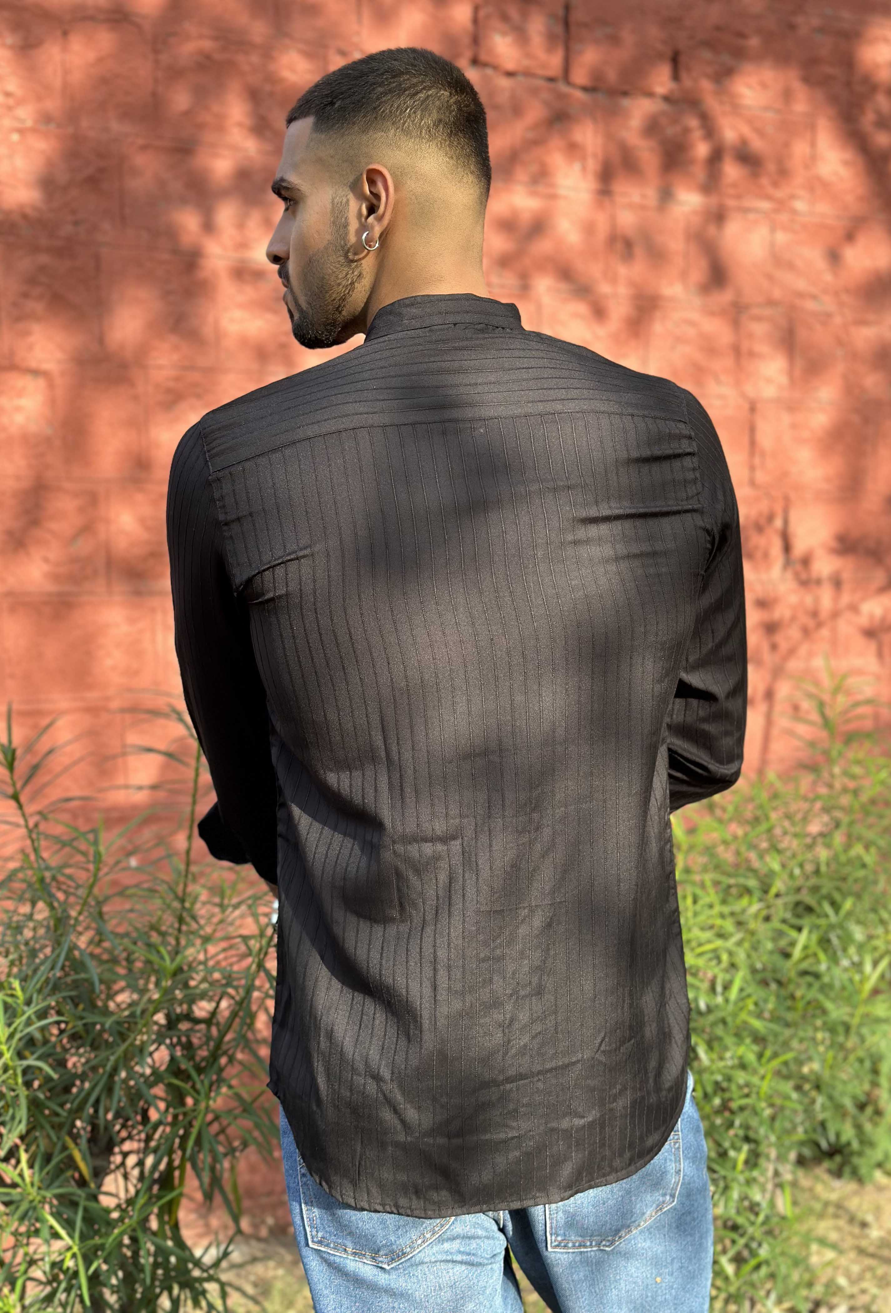 Black Striped Shirt